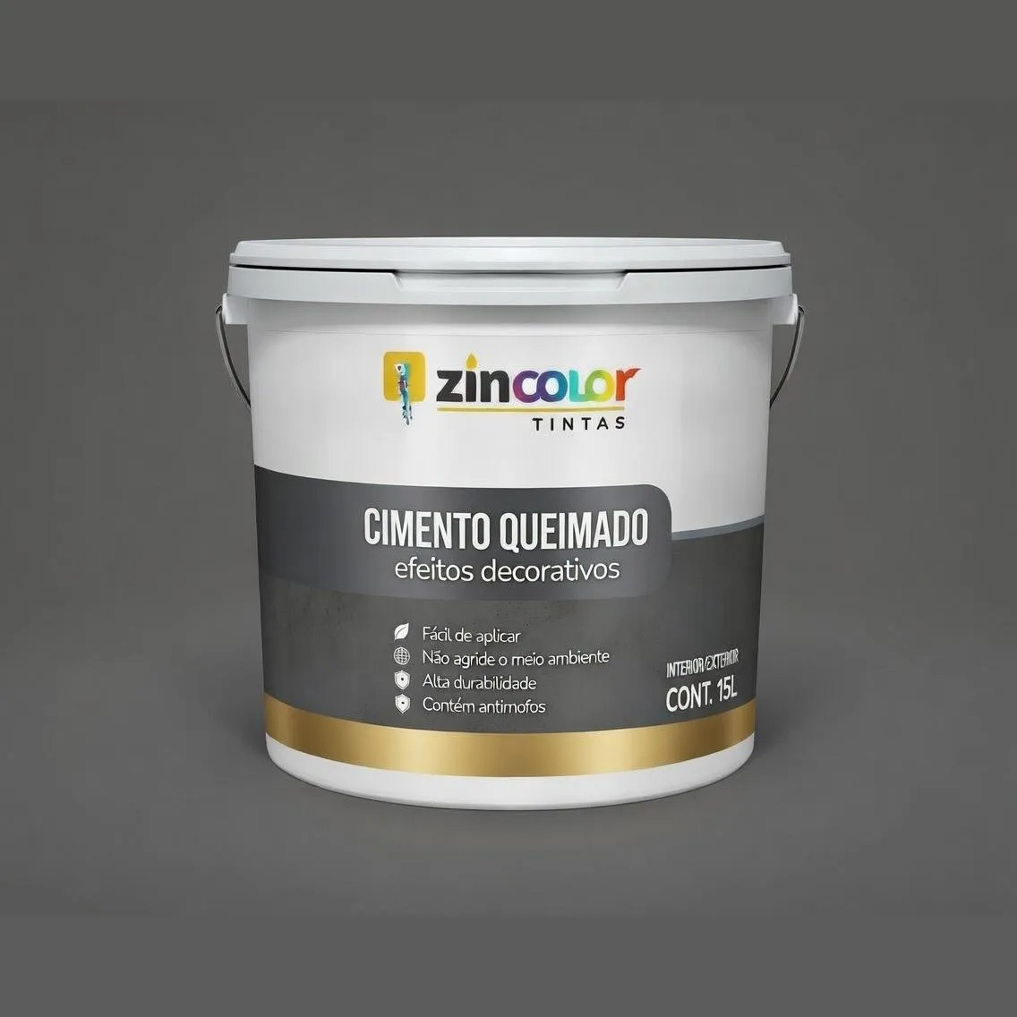 Cimento Queimado Grafite 6KG Zincolor